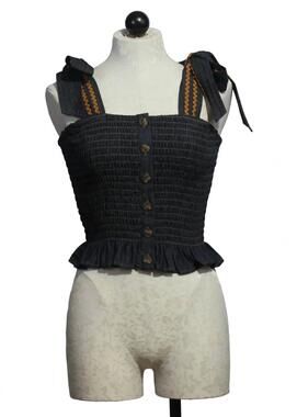NEW EMILY LOVELOCK women's ivy blouse in blue